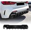 IDENUONA Labbro Diffusore Paraurti Posteriore Lato Singolo Per BMW Serie 1 F40 M Sport 2019-2024 Nero