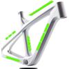 DualColorStampe Set 10 Adesivi Stickers Decal Telaio Bici Bicicletta Kit adesivi telaio MTB BDC Universale Protezione COD. B0188 (VERDE FLUORESCENTE)
