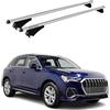 OMAC Menabo, Barre Portapacchi Trasversali Barre Portatutto compatibili con Audi Q3 2018-2022, con certificazione TÜV, 2 pezzi, colore argento
