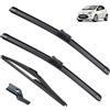 Autopixl Tergicristallo LHD Spazzole tergicristallo anteriori e posteriori compatibili con Ford KA MK2 2009-2015 Spazzole antipioggia for parabrezza parabrezza 24''+14''+11''