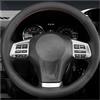 DLUMFPF Coprivolante Per Subaru Per Forester 2013-2016 Per Legacy Per Outback 2012-2014 Per XV 2011-2015 FAI DA TE Nero Ecopelle Copertura Del Volante Automobile Copri Volante(Black Thread)