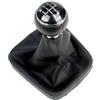 VOALVT Testa Leva Cambio Per VW Per Golf 5 Per A5 MK 2004 2005 Per Golf 5 Per Plus 2004 2005 2006 2007 2008 Pomello Del Cambio A 5/6 Velocità Con Cuffia In Pelle Marce Leva Pomello(5 Speed2)