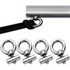 Etomvoop 4 Pezzi di Fermi per Binario per tendalino per Camper, Caravan, Accessori per roulotte, 12 x 6 mm