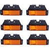 Generic 6 Pezzi Luci Laterali Luci Ingombro con Catarifrangente e Staffa Luce Ambrata Arancione3 Led 12V 24V Camion Rimorchi Caravan Camper Trattore Bus