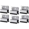 wenyouya Confezione da 6 staffe in acciaio inox per tetto, 7 x 5,8 cm, kit di montaggio resistente, per scatole da tetto, accessori per camper, yacht, argento