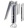 topolenashop Pompa Ingrassatore Manuale 100 ml - Pistola per Grasso con Prolunga Rigida e Flessibile, Testine per Ingrassaggio, per Auto, Mezzi Agricoli e Officina