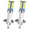 Ruiandsion - 2 lampadine LED H1, super luminose, 2835, 33SMD, 12-24 V, di ricambio per fendinebbia, luci DRL (bianco)