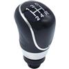 YFQAZXSW Pomello del cambio manuale a 5 velocità for auto, in pelle PU + plastica, for Ford, for Fiesta MK7 2008-2013, for Focus MK2 FL 2008-2011