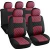 Rebeca Shop A20 Coprisedili Per Auto Universali | Modello Trapuntato | Set Fodere Anteriori e Posteriori | Zip (A20 Trapuntato Fucsia)
