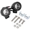 Qiilu Faretti anteriori per moto ， 2 pezzi 10W LED Fari per moto Fendinebbia per fari ， Faro lavoro per moto ad alta Lampada per guida fuoristrada