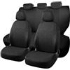 Chifeng Set completo di coprisedili per auto, nero, in poliestere, per Ford Edge Fiesta Focus Ka+ Plus Kuga Mondeo Puma, coprisedili anteriori e sedili posteriori, accessori auto, decorazione interna