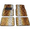 Tata Home Tappeti Auto universali Set 4 Pezzi 2 Anteriori 2 Posteriori in Feltro 6109 Leopardato