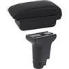 kjjukrhfs Poggia braccio Auto Per Fiat 500 Box Portaoggetti Centrale Per Bracciolo Auto Dedicato, Rialzato E Retrofit Bracciolo console centrale(B black line 3USB)