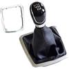 YFQAZXSW For Ford for Focus for C-MAX for Galaxy for cambio manuale, cuffia copri pomello cambio for cambio a 5/6 velocità, modelli 2006-2011 MK2 MK3 MK4 MK7(Black Big-6 Speed-black)