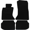 J&J AUTOMOTIVE Tappetini in Tessuto per BMW 5 Series F10 / F11 2010-2017, Set da 4 Pezzi Anteriori e Posteriori, di Velluto su Misura, Antiscivolo, Colore Nero