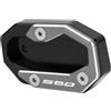 MotHeart Supporto Laterale Base per TMAX 560 Tech MAX 2020-2023 Supporto Laterale Moto Rutschfeste Unterlage Estensione Kickstand Supporto di Parcheggio tmax 560 tech max Accessori (Grigio)