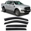 JHCHAN Deflettori d'aria per Ford Ranger Wildtrak Raptor Accessori | Cabina T6 T7 T8 XL XLT Limited XLS Smoke nero Deflettori per finestrini