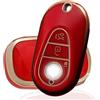 KULCSOK Cover per chiave elettronica compatibile con Mercedes Classe C Classe S MB GLC EQS EQE 300 350 450 500 560 580 2020-2024 Custodia Custodia Protettiva TPU 3 Pulsanti A Rosso
