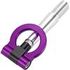 Hihaha Gancio di traino anteriore universale per paraurti auto Anello gancio traino rotante in metallo resistente per Mitsubishi Lancer Evolution Evo X 10 23.5cm 1 pezzo Viola