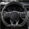 TDXWFBH Coprivolante Auto in Pelle per Ford C-Max CMax 2017-2022 2023 2024 2025 2026, Copri Volante Copristerzo Traspirante e Antiscivolo Copertura Volante Accessori,D