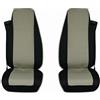 TEXMAR, coprisedili per Camion, in Lussuoso Tessuto Nero e Beige, Set da 2 Pezzi, per Mercedes-Benz Actros MP4, Modelli successivi al 2015