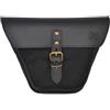 ExMoto Borsa Laterale Tasca da Fianchetto Nero in Pelle e Cotone Cerato per Moto Motociletta compatibile con Royal Enfield Interceptor/Continental GT (Black) - EX MOTO
