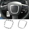 XUKEY Chrome Opaco Volante Trim Telaio Per A3 8P Emblema Sostituzione Auto Interior Styling Modanatura Guarnire