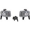 EASYSHOP24H SET 2 Faro Fanale Proiettore Fendinebbia Sinistro Destro Compatibile Per Grande Punto da 2005 Parabola Nera Lampadina Alogena H1 Fanalino Faretto Antinebbia Anteriore