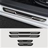 CWMMKL 4 Pezzi Battitacco Auto in Acciaio Inox per Peugeot 3008 E3008 P64 2024 2025, Esterno Battitacco Protezione Plates Protezioni Del Pedale Accessori,Bla-ck