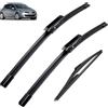 Autopixl Set spazzole tergicristallo anteriore e posteriore compatibile con Renault Clio 3 Grandtour 2008-2012 parabrezza parabrezza parabrezza 24+16+12