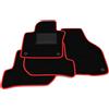 Generico Tappetini compatibili con Volkswagen Golf 6 2008-2012, bordo rosso, kit tappetini auto personalizzati, set tappeti in velluto, tappeto auto