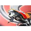 Evotech Portatarga reclinabile in Alluminio Nero per Honda-CBR 600 RR dal 2013 Fino al 2016