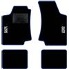 QUEMAR Tappetini Auto per Golf III 1991-1997, Bordo Blu, 2 Ricami | Kit Tappeti Moquette e Gomma su Misura / Set 2 Anteriori + 2 Posteriori / Ricami e Colori Personalizzati / Antiscivolo