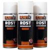 Rostio Convertitore di ruggine Spray 3 x 400 ml - Convertitore di ruggine e anticorrosione - Incolore - Verniciabile dopo circa 120 min - Base in resina epossidica - Resistente a temperature fino a