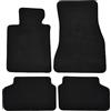J&J AUTOMOTIVE Premium Tappetini in Tessuto di Velluto su Misura per BMW 5 Series G30 G31 2018-2023, Set da 4 Pezzi Anteriori e Posteriori, Antiscivolo, Colore Nero