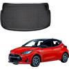 SCOUTT Vasca Bagagliaio per Toyota Yaris Dal 2020 Versione ibrida non compatibile, in TPE su Misura, Proteggi Baule con Bordo Alto 4 cm, Antiscivolo, Inodore