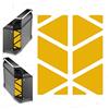 BLACK DOVES GRAPHICS Rifrangenti Adesivi compatibili con GIVI Monokey Trekker Outback Bauletto Alluminio TOP CASE 42 58 ltr (Giallo)