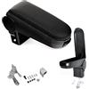 akhan-tuning 10Ma17 - Car Adatta Esattamente Bracciolo Bracciolo Consolle Vassoio Box Con Vano Portaoggetti, In Pelle Nero