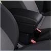 BTHMGBAE Bracciolo Centrale Per Fiat Per Panda II 2 Bracciolo Centrale Poggiabraccia Console Centrale Accessori Portabicchieri Porta USB Bracciolo Portaoggetti(B-Black black line)