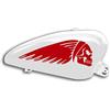 Pimastickerslab Kit 2 adesivi moto serbatoio INDIAN TESCHIO shadow rebel vulcan boulevard chief harley bob chopper old style vintage cod.1784 (031 ROSSO, OPACO (matt_opaque))