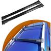 Cross Auto Accessories-Barre Portatutto Compatibili Con Vw Caddy 2016-2019 Alluminio Portapacchi Auto Barre Da Tetto Set 2 Pcs Nero