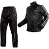 A-Pro Giacca Pantaloni Impermeabile Moto Antipioggia Alta Visibilità Scooter ARGENTO M