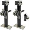 MINUS ONE 2 supporti per rimorchio robusti con manovella: max. 1 T/2204,62 lbs, pedivella regolabile in altezza 42 - 68 cm, supporto per carichi pesanti, ideale per auto, roulotte, yacht, rimorchi