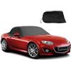 QENETY Mezza copertura dell'auto per Mazda MX-5 NA NB 1989-2005, 300D impermeabile auto mezza copertura superiore per Mazda MX-5 MK1 MK2 MK2.5, sole neve pioggia polvere UV protezione da tutte le intemperie