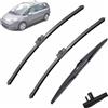 Autopixl Set spazzole tergicristallo anteriore e posteriore compatibile con Citroen C4 Grand Picasso C4 Picasso 2006-2008 parabrezza parabrezza 303014