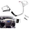 NOZADO 3 pz/set accessori per lo styling dell'auto copertura del volante adesivo decorativo adatto per Ford Focus 3 MK3 2012-2014 KUGA 2013-2015 adesivi per riparazione volante auto stampaggio