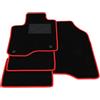 Somer Car Kit Tappetini Auto compatibili con Fiat Panda 2012-2025 | Set Tappeti in Moquette, Tappeto auto su misura, bordo rosso