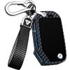 ontto Custodia pieghevole per chiave auto, adatta per Kia Sportage Ceed CD Stinger GT Sorento KX3 K5 Cerato Forte Telluride, custodia in metallo, telecomando portachiavi B nero carbone