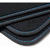 teileplus24 B61 Tappetini in Velluto per BMW 1er F20 / F21 2011-2019 con Piastra per i calci, Cucitura:Blu