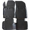 J&J AUTOMOTIVE Tappetini Auto in Gomma su Misura per Fiat Bravo 2007-2017, Set da 4 Pezzi, Bordo Alto 4 cm, Antiscivolo, Inodore, Colore Nero